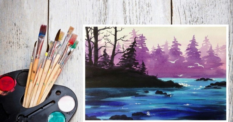 Рисунки гуашью