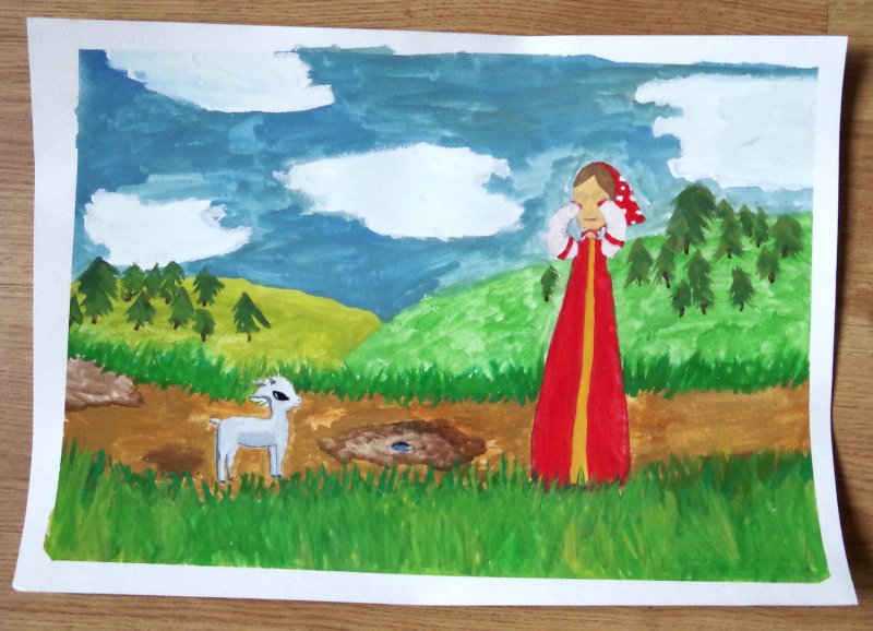 Иллюстрация сестрица Аленушка и братец Иванушка