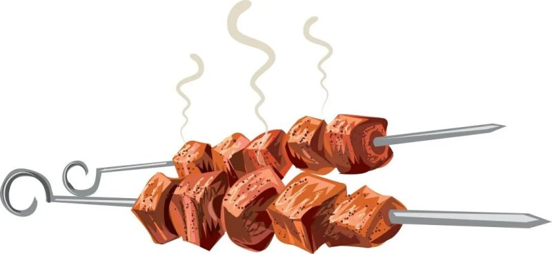 Шашлык иллюстрация
