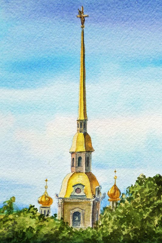 Петропавловский собор в Петербурге Графика