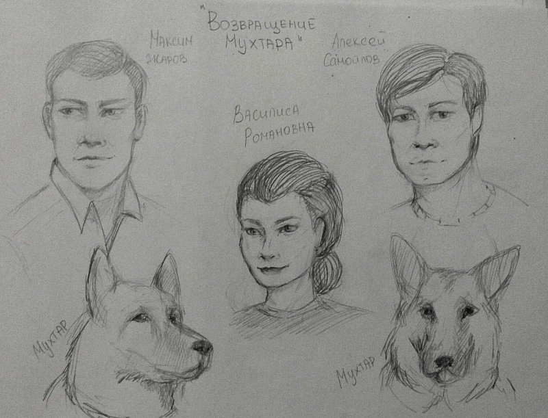 Мухтар рисунок