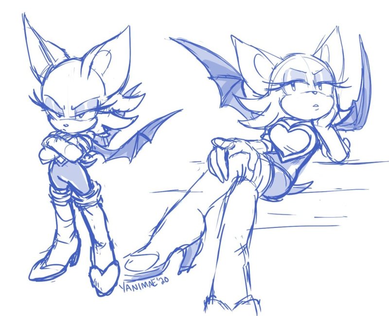 Раскраска Соник Руж