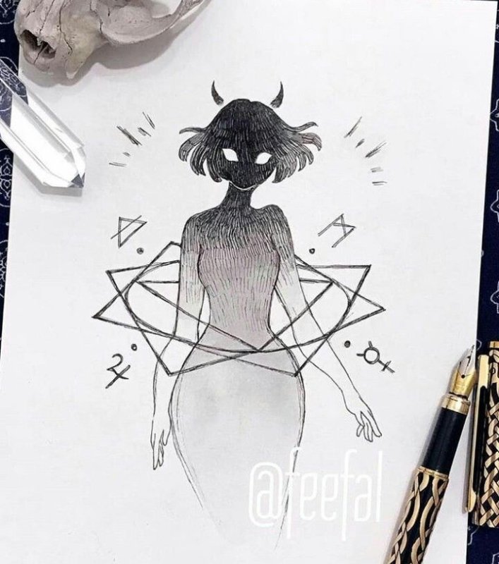 Страшные рисунки в скеч бук