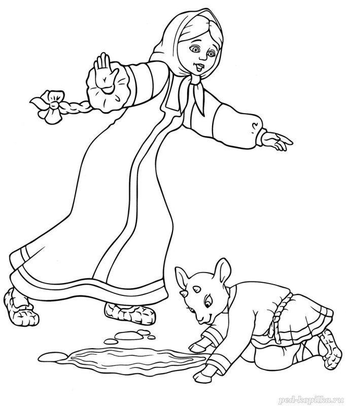 Сестрица Аленушка и братец Иванушка раскраска