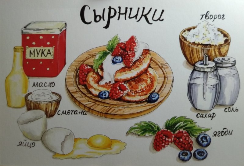 Сырники рисунок