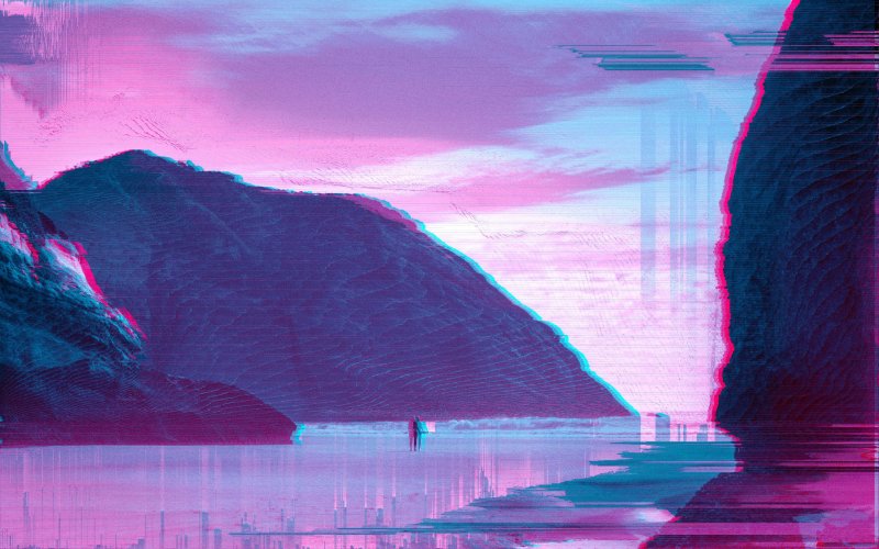 Глитч эффект арт