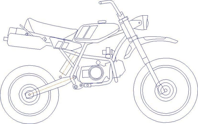 Чертеж рамы TTR 125