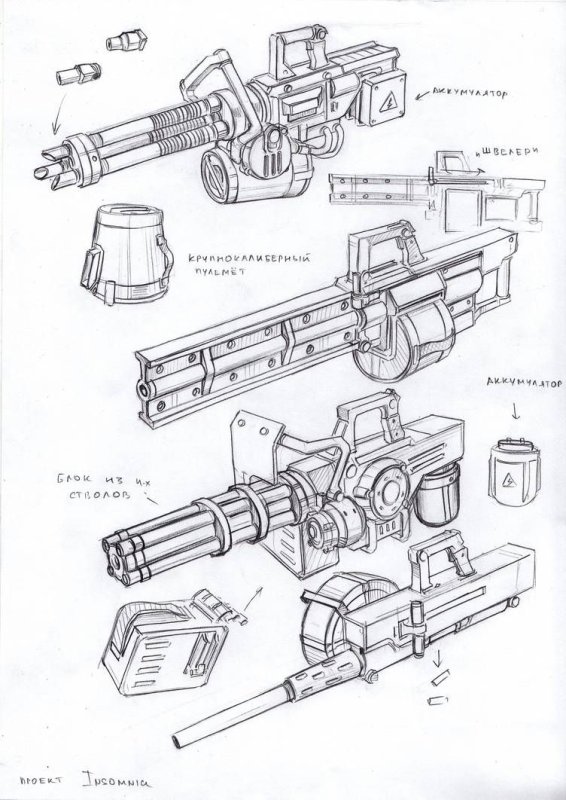 M134 Minigun чертеж