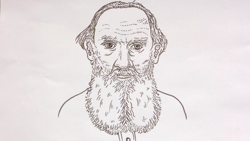 Лев толстой рисунок