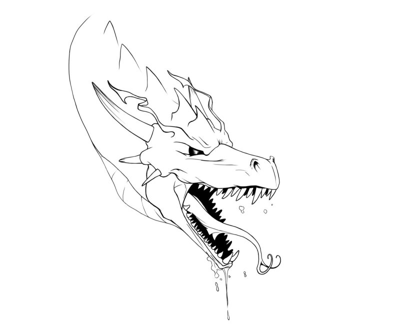 Дракон рисунок карандашом