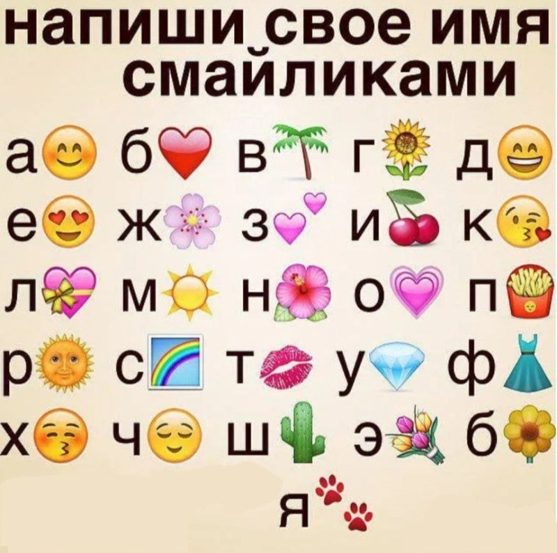 Имя из смайликов