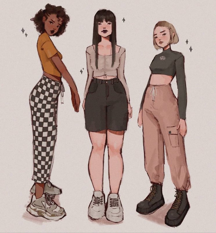 современная одежда рисунки