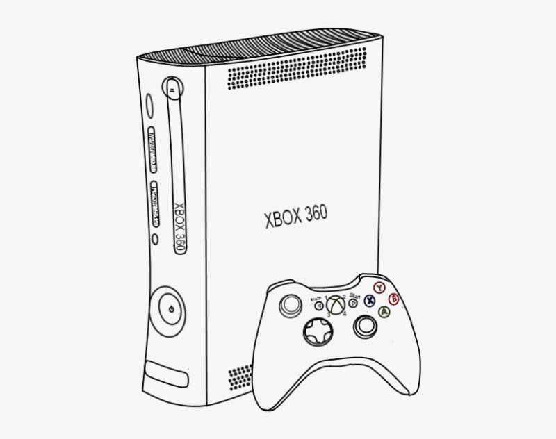 Геймпад Xbox 360 раскраска