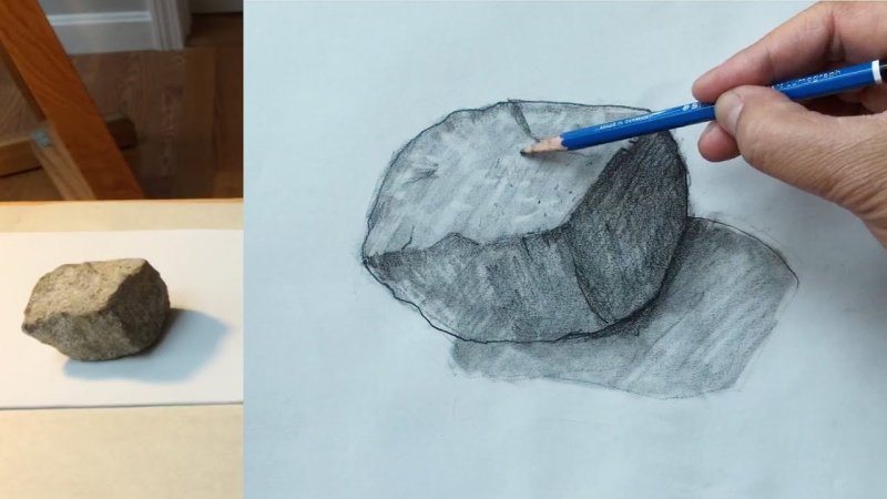 Как рисовать камни