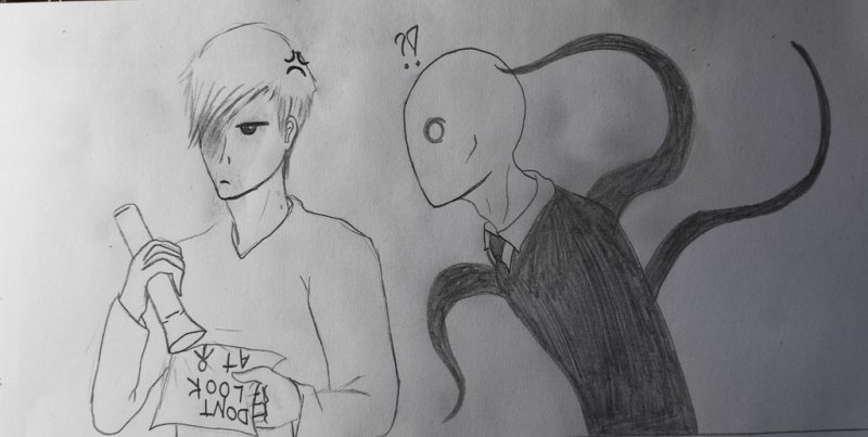 Раскраска аниме Слендермен