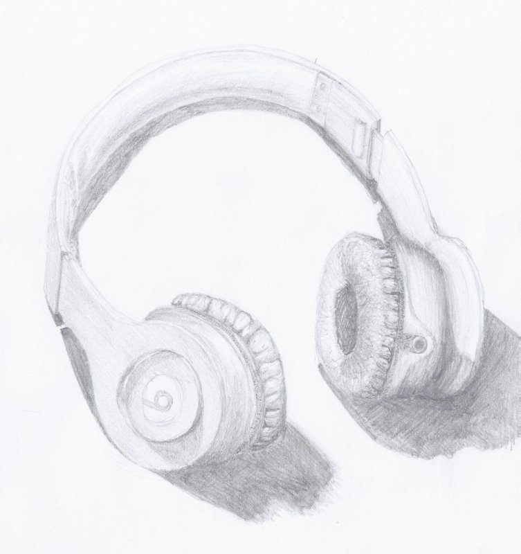 Наушники рисунок карандашом