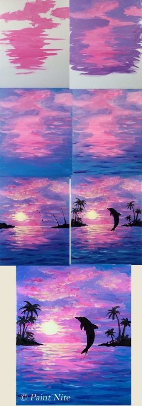 Рисунки красками для начинающих