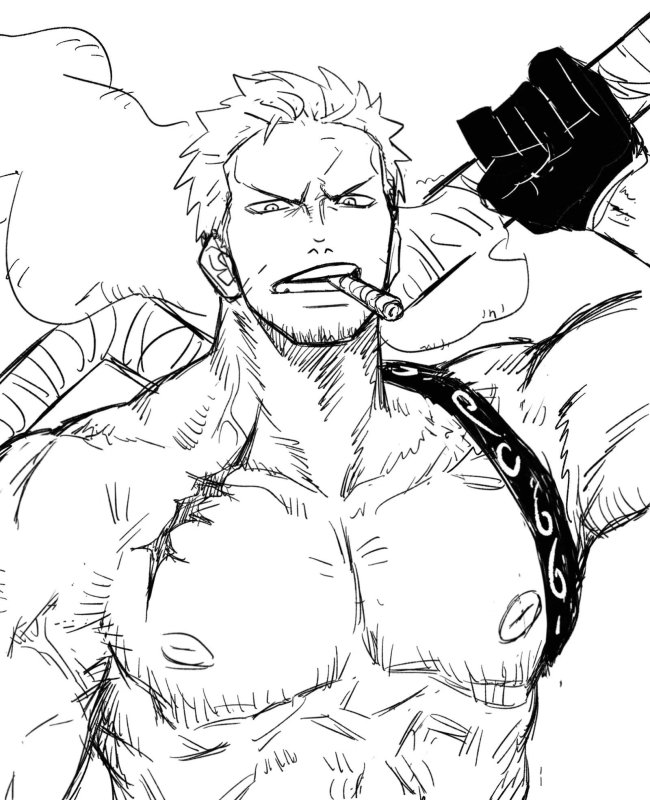 Рисунок аниме Капитан смокер