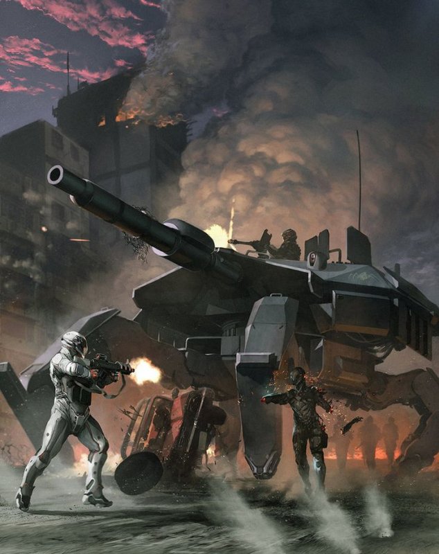 Sci-Fi танк арт