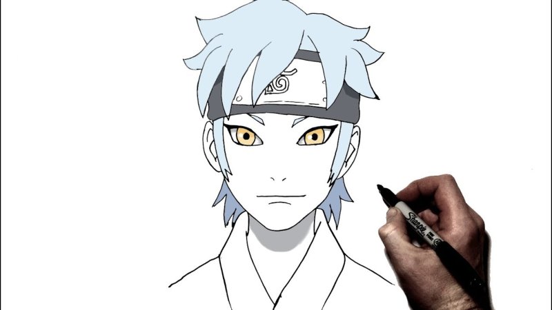 Раскраска Мицуки из Боруто