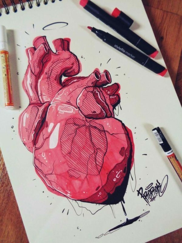 Рисунки маркерами