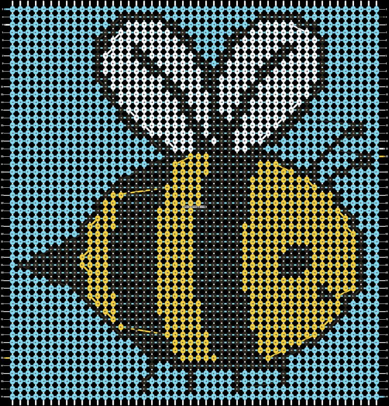 Пчелка вышивка по клеткам