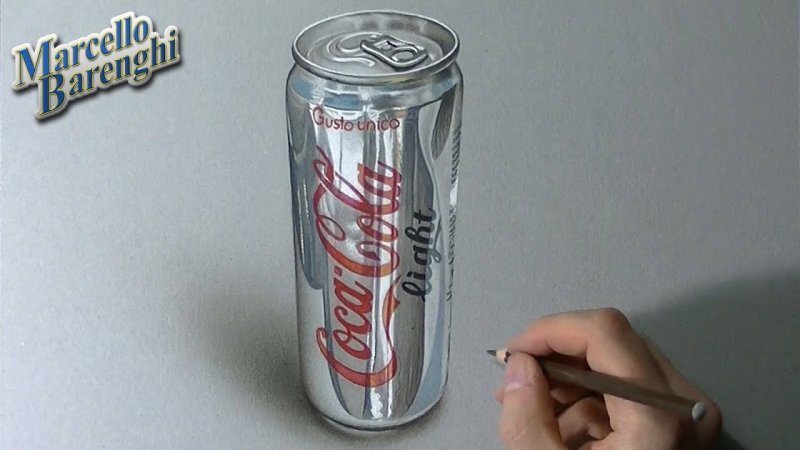 Банка Кока колы для срисовки