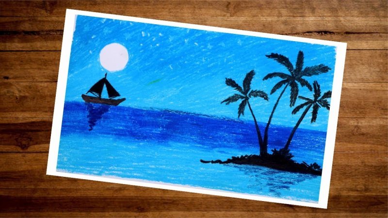 Рисунки для срисовки море