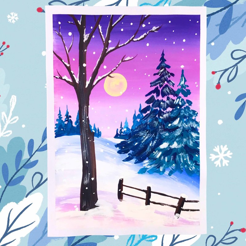 Зимушка зима рисунок