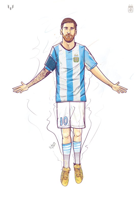 Лионель Месси рисунок