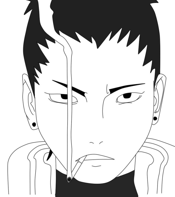 Шикамару Нара курит