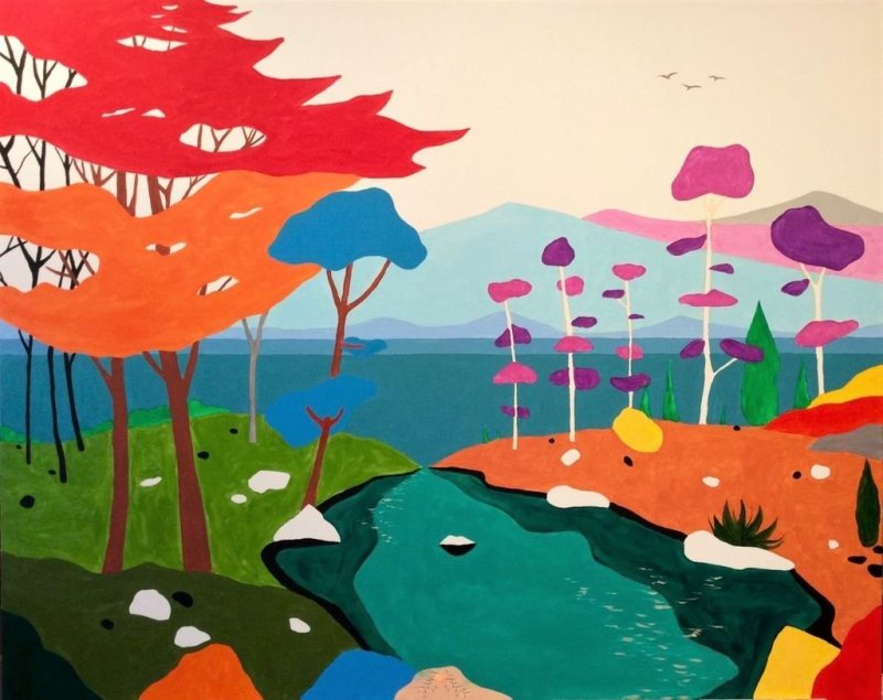 Природа в стиле поп арт