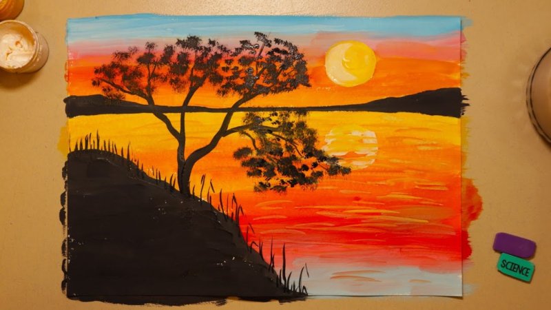 Рисунки красками