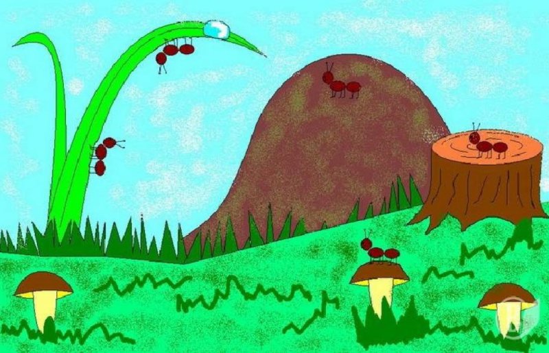 Муравейник рисунок