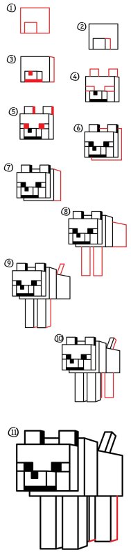 Рисунки из МАЙНКРАФТА несложные