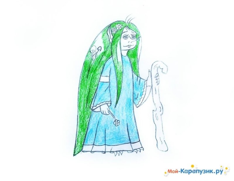 Кикимора рисунок легкий