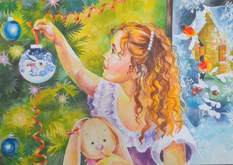 Рисунок на тему новогоднее чудо
