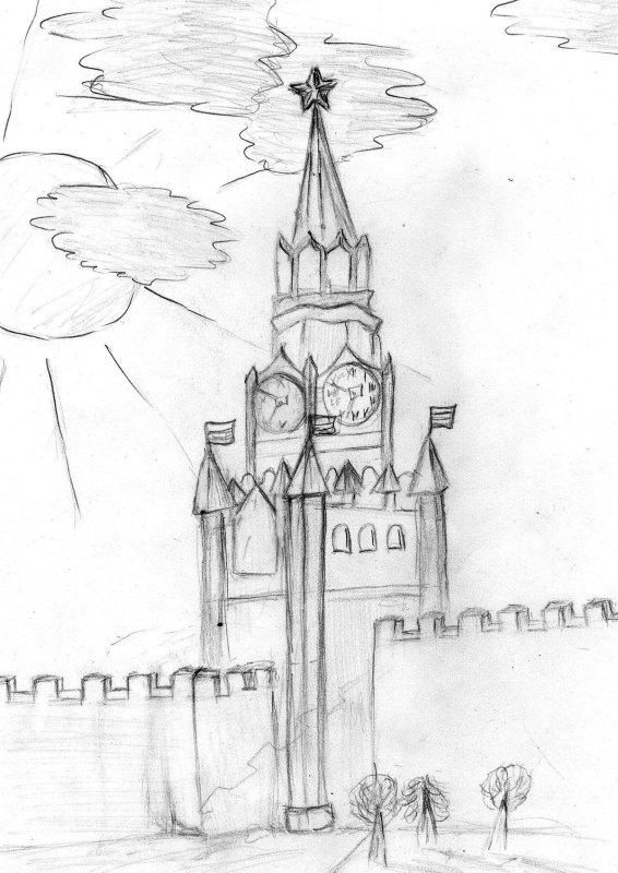 Кремль карандашом