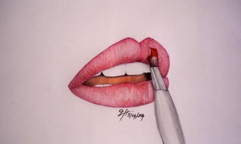 Губы рисунок