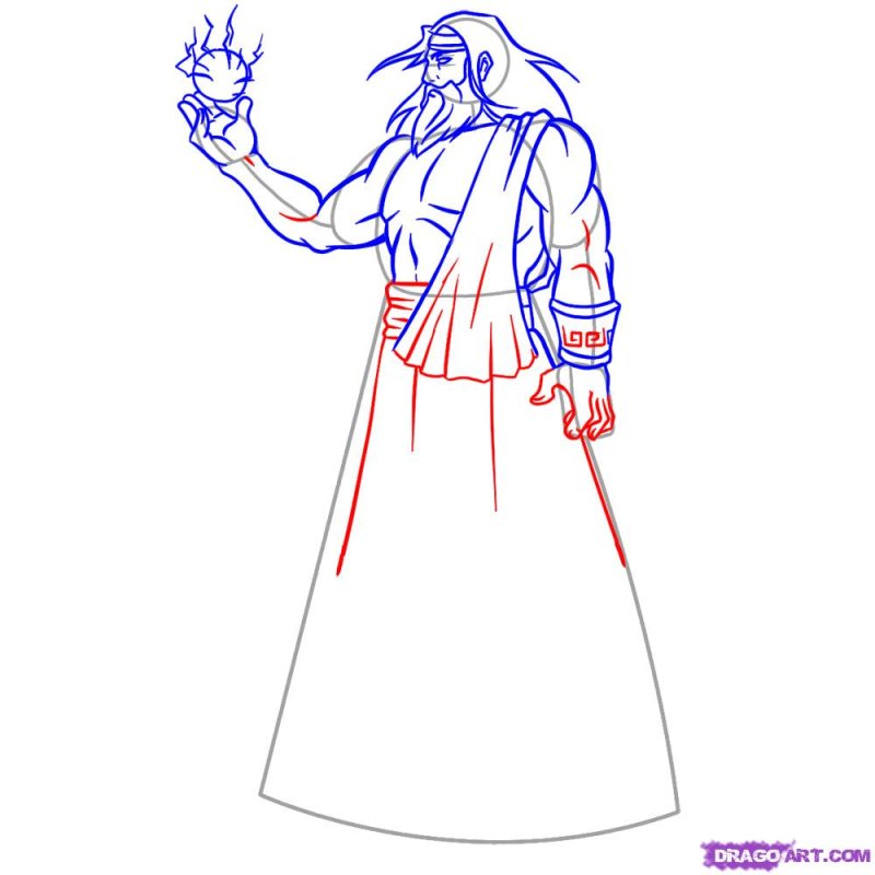 зевс бог древней греции раскраска