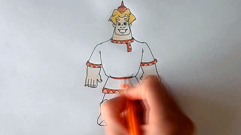 Богатырь рисунок