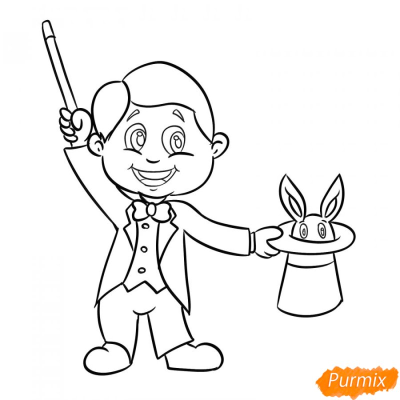 Рисуем фокусника