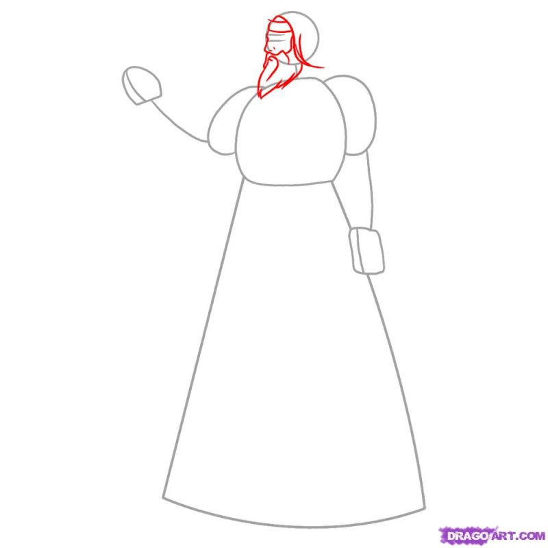 Рисунок Бога Зевса поэтапно