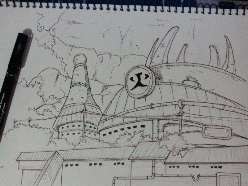 Коноха карандашом