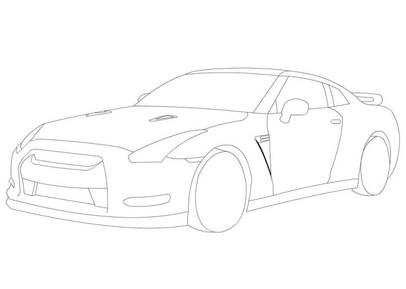 Nissan GTR r35 раскраска