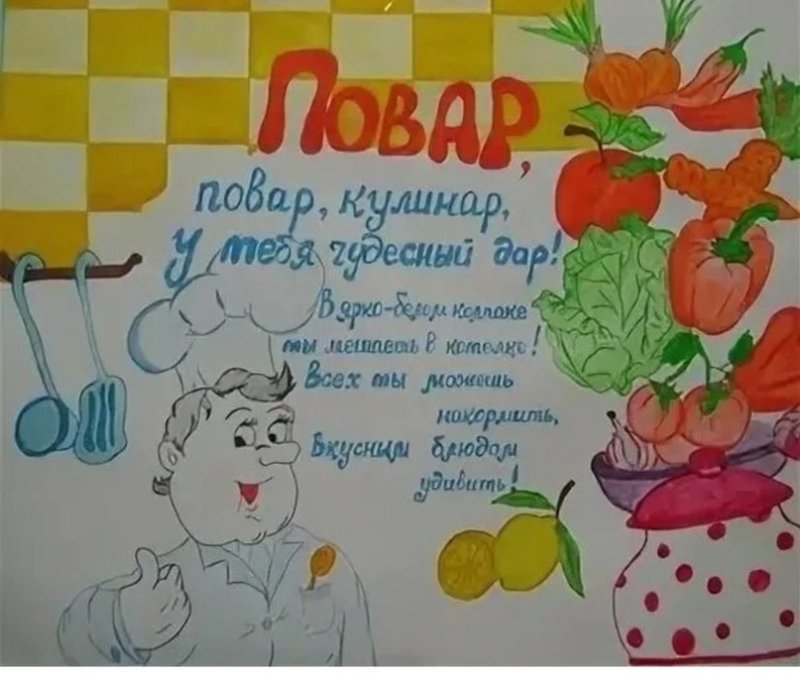 Плакат на тему повар кондитер
