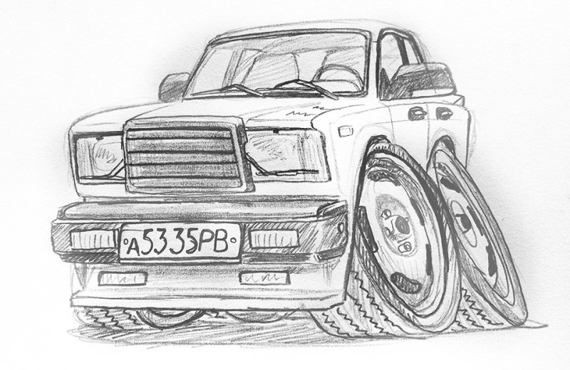 ВАЗ 2107 скетч