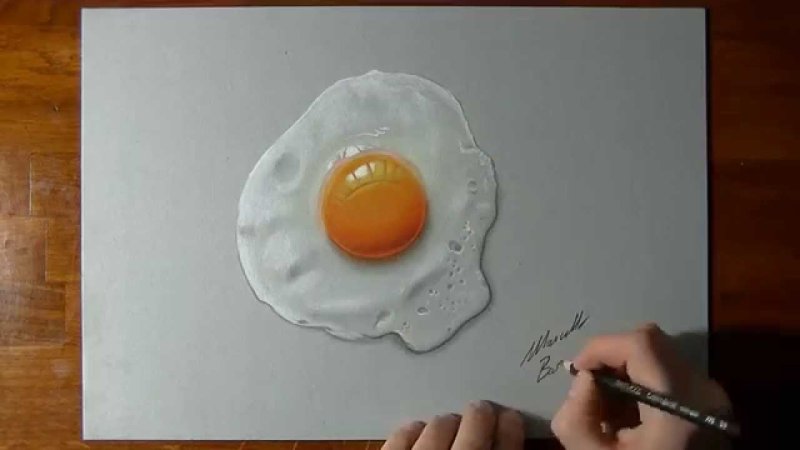 Яичница карандашом