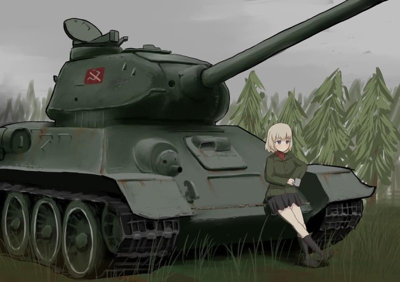 Аниме танкистки т 34