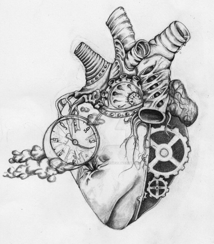 Сердце эскиз